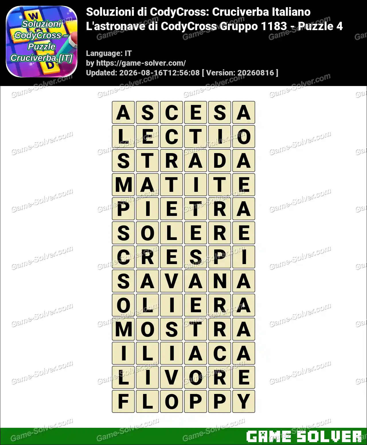 Soluzioni di CodyCross: Cruciverba Italiano L’astronave di CodyCross Gruppo 1183 – Puzzle 4